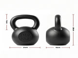 Everfit 24kg Cast Iron Kettlebell Powder Coating Flat Bottom Home Gym FIT-K-KB-IRON-24KG