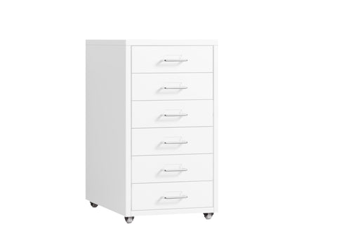 Levede 6 Drawer Office Cabinet Drawers White HO0403-WH_NZ