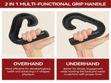 1 Pair Neutral Grip Pull Up Handles Ergonomic 45 90 Degree Barbell Grips Black V1308-DSZKI-505