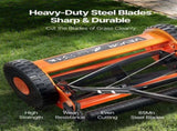 40cm Push Reel Lawn Mower 5-Blade Adjustable Height Grass Catcher 2-Wheel V952-SDTSGZGCJ16I1M9M1001V0
