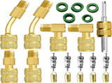 R410A Mini Split Adapter Kit, 5/16 inch to 1/4 inch Coupler and Valve Core Remover for Air V1189-LC-AMZ-00343
