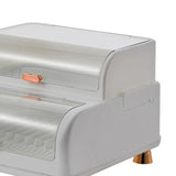 Draining Bowl Rack Plastic Tableware Drainer Storage Box Dish Chopsticks Drying Box with Lid White V1294-YM0716-3118220158711