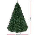 Jingle Jollys Christmas Tree 2.4M Xmas Tree Decoration 8 Light Mode Multi Colour XM-TR-FULL-8FT-MC