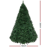 Jingle Jollys Christmas Tree 2.4M Xmas Tree Decoration 8 Light Mode Multi Colour XM-TR-FULL-8FT-MC