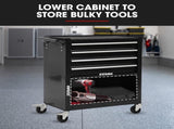Bullet Pro 4 Drawer Tool Box Cabinet Trolley Storage, with 1-Door Toolbox Garage Organiser Set, V219-TOLCABBU15KA
