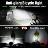 USB Rechargeable Bicycle Light Set Black V728-OBA1005005745402707