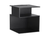 Artiss Bedside Table 2 Shelves S-Shaped Charging Station Black FUR-S-BS-02-BK