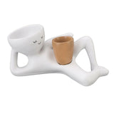 Funny Succulent Planter Resin Lying Guy Figure Fun Flower Pot for Indoor Plants Home Garden Decor V1294-YM0901-3111250043011