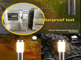 solar lawn lights, stainless steel outdoor lights, 3-LED garden lights, waterproof outdoor lights, V1102-124-10411-BLA1-1PCS