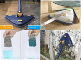 Dust Mop 360 Degree Rotating Floor Mop with 5 Cloths Blue V1189-WXF-521-0085