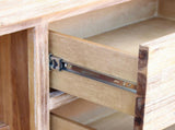 Buffet Sideboard in Oak Colour Constructed with Solid Acacia Wooden Frame Storage Cabinet with V43-BFT-NOW-OAK