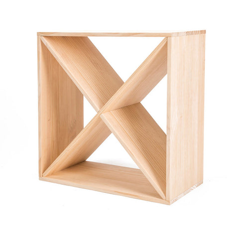 Timber Criss Cross Wine Rack Storage Cellar Organiser 24 Bottle V274-FT-WWR04-24