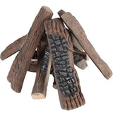 VEVOR 10 Pcs Gas Fireplaces, Large Ceramics for Fireplace Decorative, Heat-Resistant Wood V952-TCXWYM10YM00A45M1V0