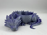 Sleeping Dragon Bowl, Fantasy Home Decor 3D Printed,Sleeping Dragon Flowerpot,Dragon Lover Gifts V1195-VOY000465BL