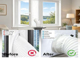 Adjustable Zipper Portable AC Door Seal Curtain, Flexible Air Blocking Sliding Door Vent Kit For V1369-AZ3-W-14089
