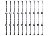 Staircase Metals, 44'' x 1/2" Galvanized Steel Decorative Banister Spindles, 10 Pack Deck V952-ZXKLGZ44YC103UJY9V0