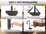 Hot Tub Handrail, 360 Rotatable Spa Side Handrail with 35"-57" Adjustable Height, Rust-proof V952-RSYGFS57INCHO7V0BV0