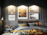 3 Pack Battery Operated Picture Lights, Magnetic LED Wall Art Display Lamp With Remote Control, 3 V1237-ZY-807-164