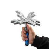 10-inch Telescoping Ratcheting Adjustable Wrench, 180-Degree Swivel Multi-Function Pipe Tool, V1232-WHYBS001