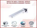 Bath In Wall Swivel Spout in Polished Chrome Finish V63-848061