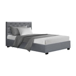 Artiss Bed Frame King Single Size Gas Lift Grey VILA BFRAME-E-VILA-KS-GY-ABC