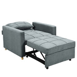 Suri 3-in-1 Convertible Sofa Chair Bed by Sarantino - Airforce Blue SOFA-YGG-7001-LNN-BLU