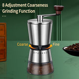 Precision Manual Coffee Grinder Large Capacity for Home Use, 8 Adjustable Coarseness Setting, V1192-AZ-W-2543