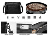 Women's Soft Leather Tote Bags 3pcs Fashion Handbag Wallet Shoulder Purse Set V1263-JX-3522