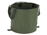 Camping Trash Can with Zippered Lid 24 Gallons Large Capacity Foldable Portable Garden Garbage V1294-YM0901-3111240240813