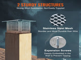 Chimney Cap 9 x 9 304Stainless Steel Fireplace Flue Caps Cover Mesh V952-BXGFXPDYDGYSKQNL5V0