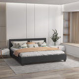 Milano Sienna Luxury Bed with Headboard - Charcoal No.35 - King Single ABM-10001610