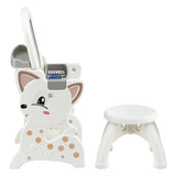 Keezi Kids Table and Chair Set 2 in 1 Easel Desk Stool w/ LCD Writing Tablet KTC-A-2IN1-LCD