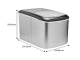 Morphy Richards Ice Maker Stainless Steel 15kg Small Large And Cube 2.1L Tank MRIM15SS