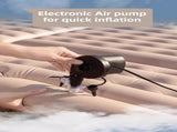 Beige Multi-Chamber Car Inflatable Air Mattress with Electric Pump, Storage Bag & Pillows for V888-ELOSUNG45656