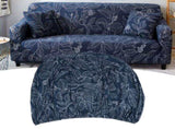 Blue Leaves Soft Elastic Sofa Cover Washable Sofa Slipcover Furniture Protector for Home2 Seater V1294-YM0721-3117210017412