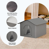 1 Pack Waterproof Insulated Outdoor Cat House for Homeless Cats and Small Animals, 42 x 42 x 42cm, V1188-MS-325-0051