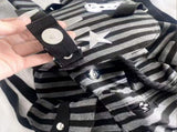 Vintage Striped Backpack Large Capacity Y2k Drawstring Bags Multi-pocket Casual Stripe Bookbags V1366-AZ2-W-18328
