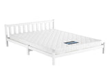 Giselle Double Mattress with Artiss Wooden Bed Frame Natural Pine Timber Base MABF-13D-001D-D-WH