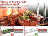 Kitchen Tongs, 2 Pieces BBQ Tongs with Serrated Tips, Kitchen Tongs, Stainless Steel, Long Tong, V1188-WSZ-A-2135