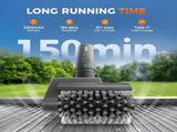 Three-in-One Electric Grill Cleaning Brush with Rechargeable Battery and Three Replaceable Heads for V1341-ZY-SVGPHDUE-BLACK