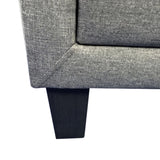 Bedside Table 2 drawers Night Stand Upholstery Fabric Storage in Light Grey Colour V43-BST-MEGALG