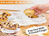 Silicone Muffin Pan Nonstick Cupcake Metal Reinforced Frame Regular Size Pans Tray for Baking BPA V1259-DP01-A-4530