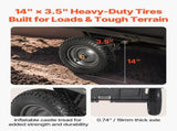 Garden Utility Trailer, 10 Cu. Ft & 227 kg Capacity, ATV UTV Hauling Trailer, Tow Behind Steel Dump V952-HYTCHSTPK10CJT946001V0