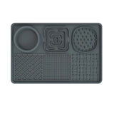 Multi-Functional Slow Feeder Mat for Dogs- Anti-Slip Lick Pad with Multiple Textures Rectangle 2PCS V888-ELOSUNG10442