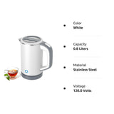 Small Electric Kettle, Travel Mini Hot Water Boiler Heater, Electric Kettles for Boiling V1192-AZ-W-11020