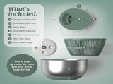 Stainless Steel Salad Spinner 5 Qt. Lettuce Washer And Vegetable Spinner Dryer for Easy Salad Prep V1258-DP02-C-676