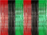12 Pcs Juneteenth Party Decorations Freedom Day Foil Fringe Curtain Backdrop 100 x 39 Inch Metallic V1259-DP01-A-4827
