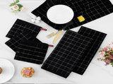 Homaxy Set of 8 Bulk Cotton Terry Kitchen Towels Set, 12 x 12 13 x 28 Inches, Checkered Designed V1258-DP02-F-179