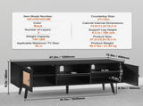 Rattan TV Stand, Boho TV Cabinet for 55 inch TV, Mid Century Modern TV Stand, Rattan TV Console with V952-TBDSJ47INHSLM9XZQV0