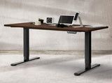 Levede Desktop For Motorised Adjustable Black 140X70CM Walnut DH1048-140-WA